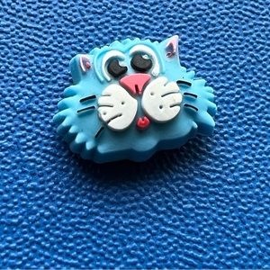 BLUE Cute Cat face authentic Jibbitz Charms for Crocs.